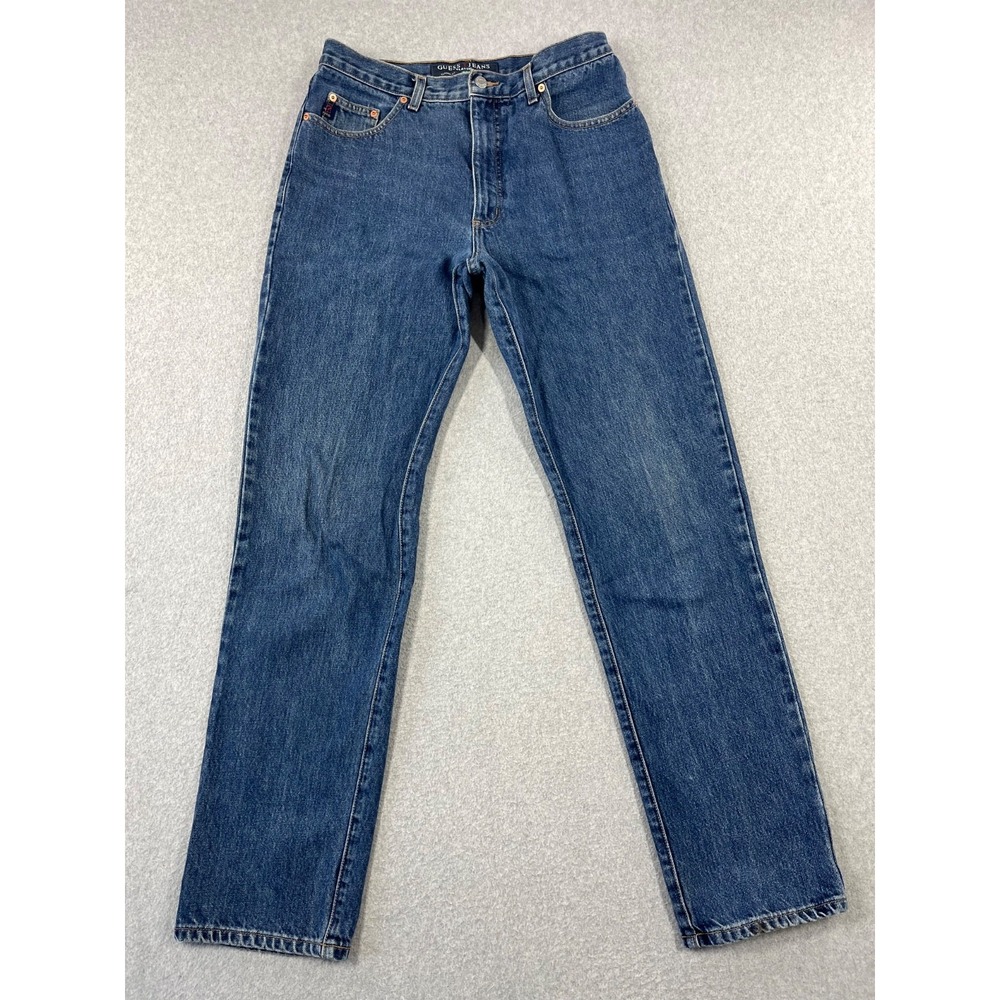 Vintage Guess Jeans Mens 34x34 Blue Denim Classic Fit Straight Leg 90s